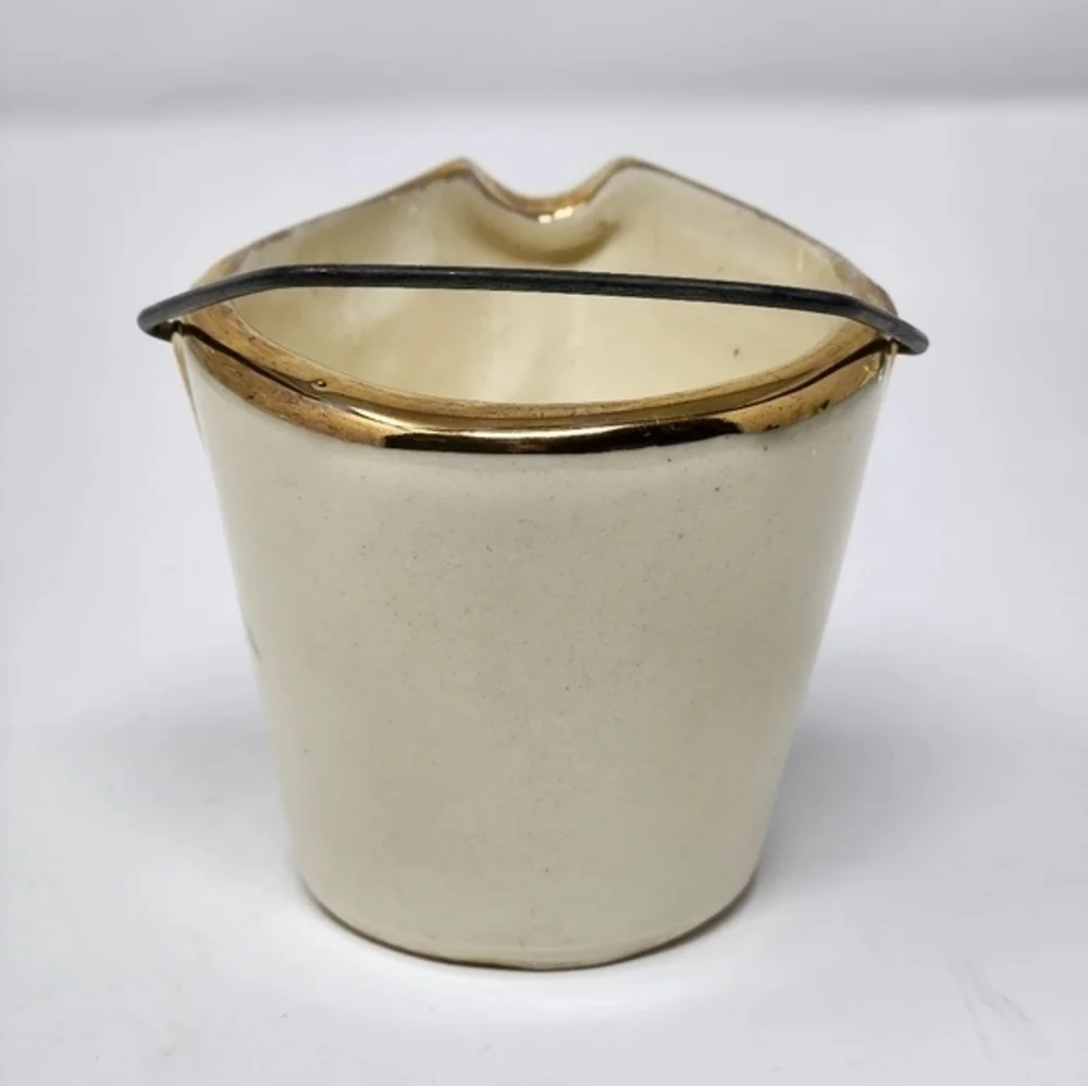 Vintage Ceramic Souvenir Ashtray‎ Coal Bucket Wisconsin Dells Souvenir